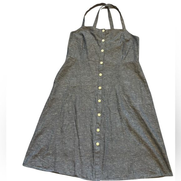 Madewell Women's Size 16 Chambray Tank Button Front Midi Dress EUC $118 L3316 - Picture 2 of 5